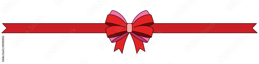 red bow with ribbon gift Packing presents for birthday, new year and Christmas. Promotion and Discount flat illustration. red bow with ribbon gift Packing presents for birthday, new year and Christmas. Promotion and Discount flat illustration.