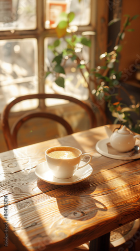 Wallpaper Mural Table setting in restaurant with coffee cup on the table Torontodigital.ca