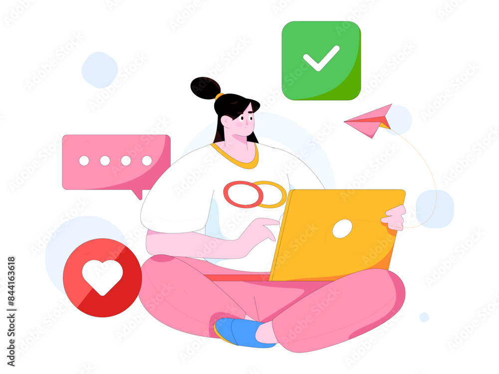 Communicate with consultants flat vector character concept operation hand drawn illustration
Communicate with consultants flat vector character concept operation hand drawn illustration