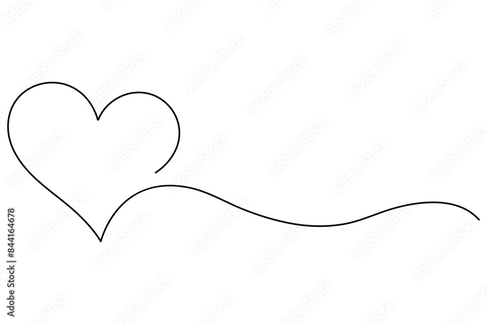 Vector illustration continuous one line art drawing of outline heart design
Vector illustration continuous one line art drawing of outline heart design