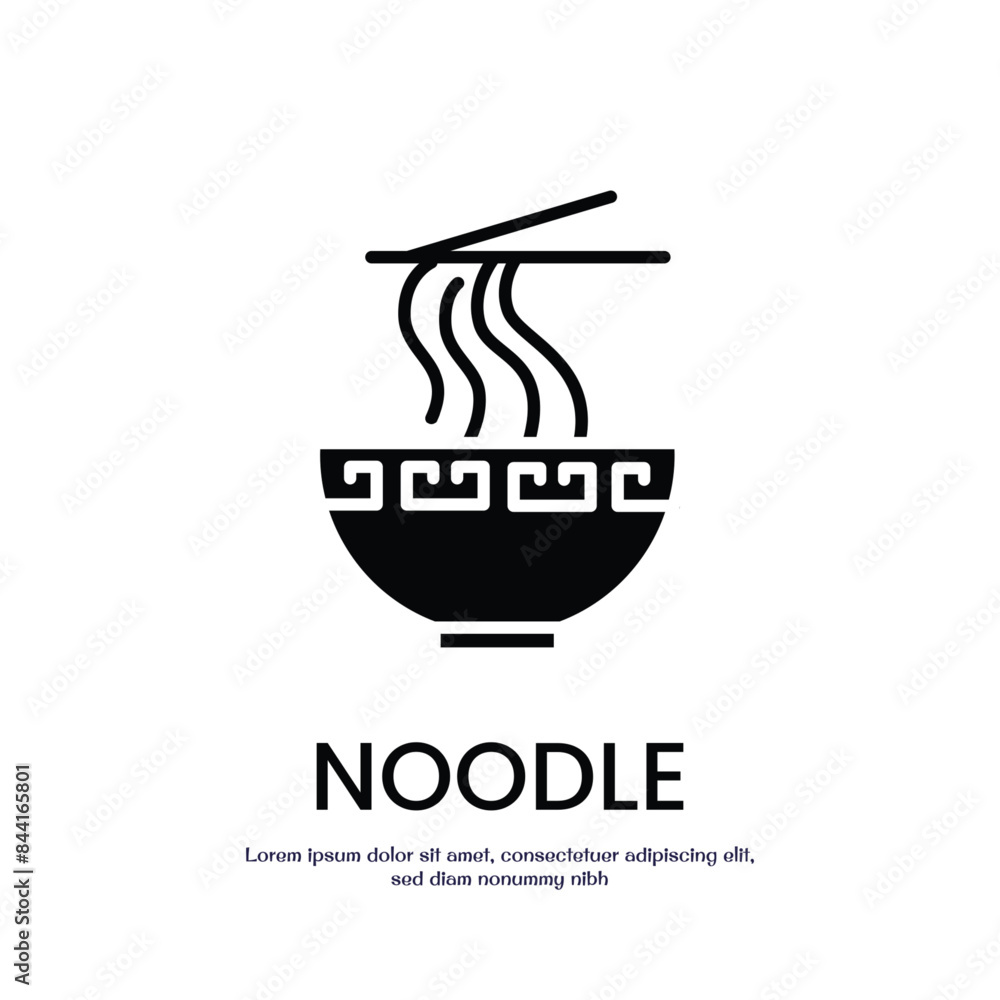 noodle solid icon vector design good for web or mobile app noodle solid icon vector design good for web or mobile app