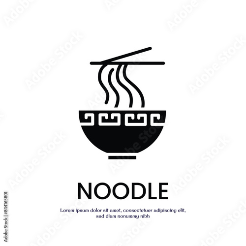 noodle solid icon vector design good for web or mobile app