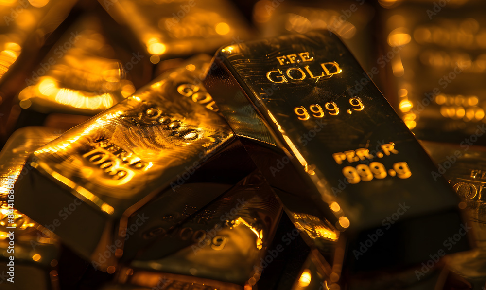 Close up of golden bars. Gold, investment, trading. Close up of golden bars. Gold, investment, trading.