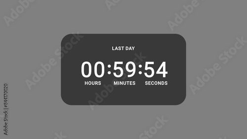 1 hour countdown last day sale offer animation min seconds 