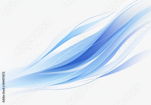 Wallpaper Mural Minimalistic Vector Banner with Blue Wavy Lines on White Background, Featuring Flat Design and Ample White Space for Modern and Clean Visuals. Torontodigital.ca