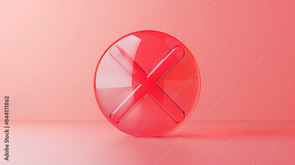 x mark rejected sign. x mark rejected sign.