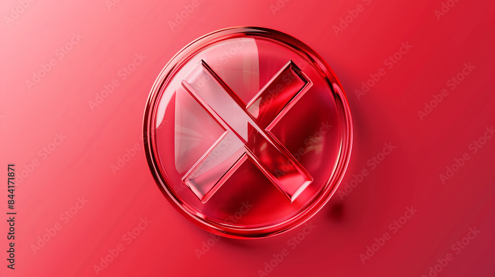x mark rejected sign. x mark rejected sign.