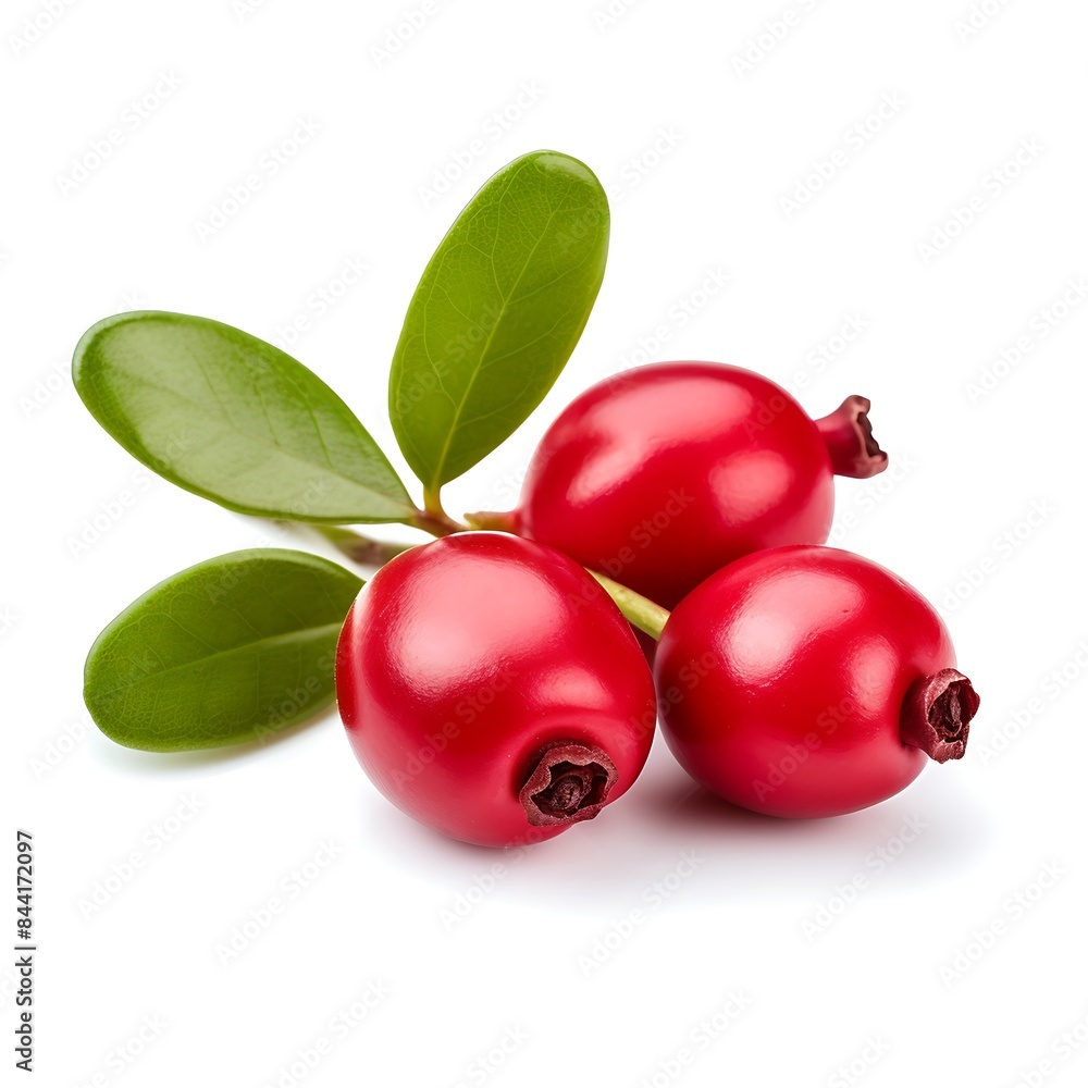 Bearberry on white background, Fresh Bearberry Bearberry on white background, Fresh Bearberry