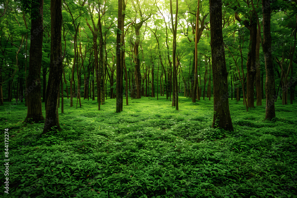 Obraz premium Efficiently Optimized Image of Lush Green Forest Perfect for Web Use with Balanced Sharpness and File Size
