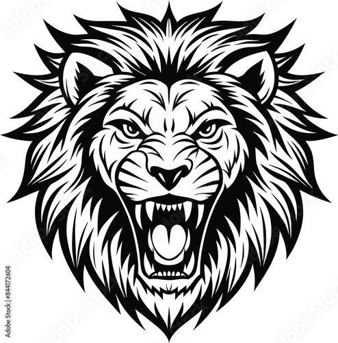 Wallpaper Mural angry lion head mascot isolated on white background eps 10 Torontodigital.ca