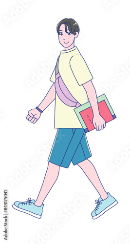 漫画タッチの可愛い若い男子