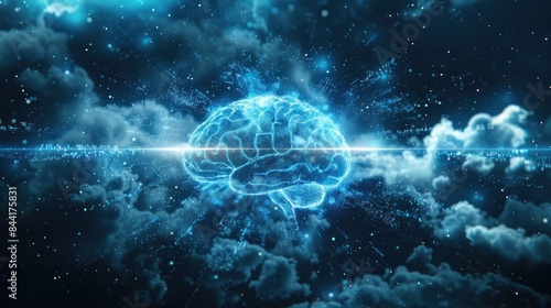 Digital Brain in a Blue Cosmic Landscape