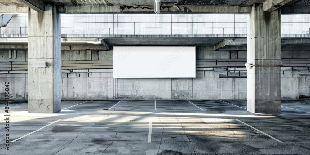 Blank Billboard Underneath Overpass. Blank Billboard Underneath Overpass.