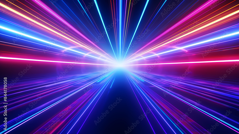 Abstract background with colorful light and speed lines Abstract background with colorful light and speed lines
