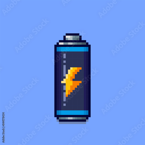 Pixel art style battery design