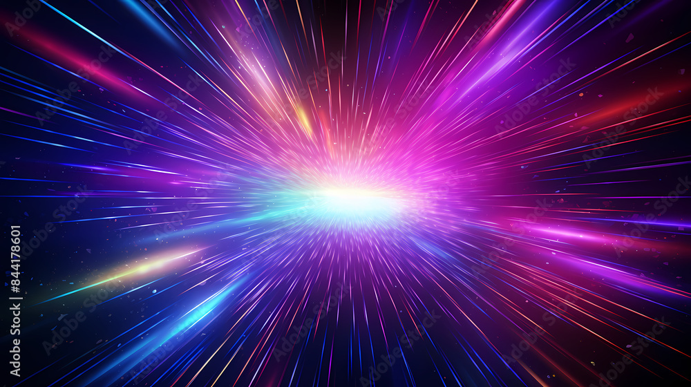 Naklejka premium Abstract background with colorful light and speed lines