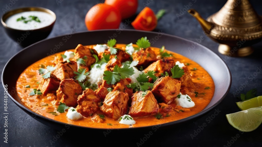 Savory Chicken Curry with Harmonious Spice Garnish Savory Chicken Curry with Harmonious Spice Garnish