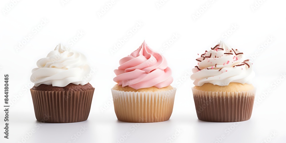 Cupcakes on a white background Cupcakes on a white background