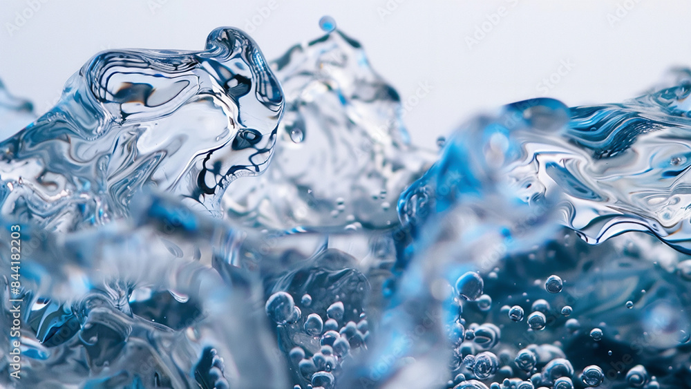 Close-up view of water with bubbles and ripples