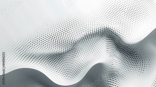 Wallpaper Mural Modern halftone white and grey background. Design decoration concept for web layout, poster, banner. Torontodigital.ca