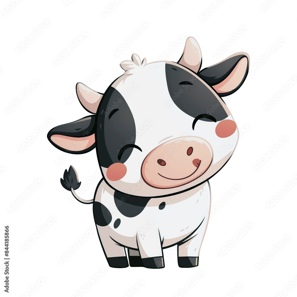Cute baby cow cartoon character illustration Cute baby cow cartoon character illustration