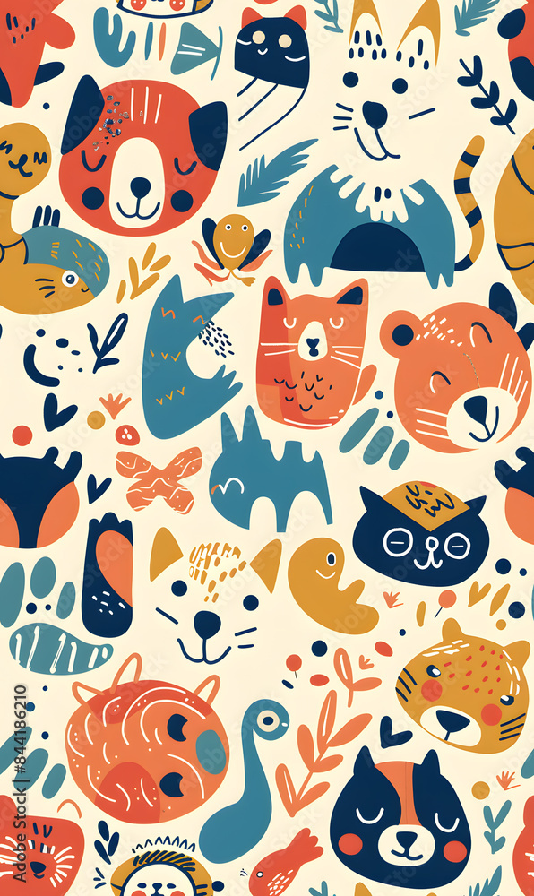Fototapeta premium wallpaper, tiles or carpet in a seamless pattern.
