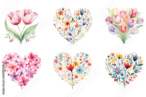 Heart shape flroal vector, watercolor floral love shape.
Watercolor love shape floral butterfly vector, heart shape butterfly with floral design
 photo