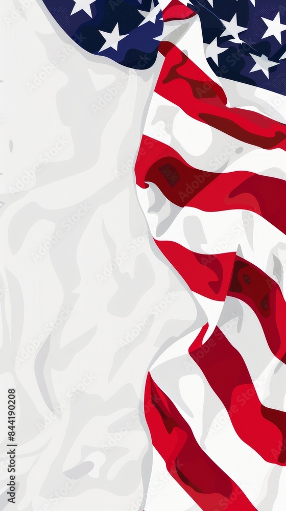 Crisp white background with a simple Patriot Day design. Crisp white background with a simple Patriot Day design.