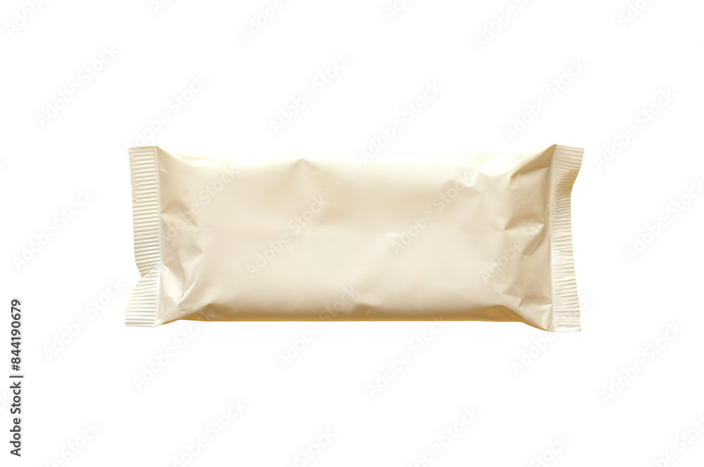 Naklejka premium Blank White Packaging Bag Isolated on PNG Cutout Background