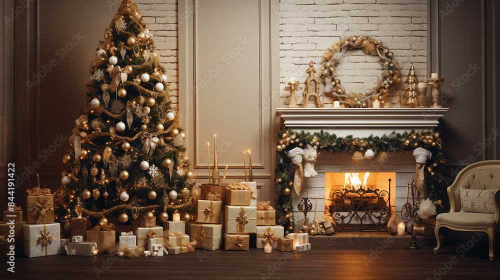 christmas decoration at home xmas and new year