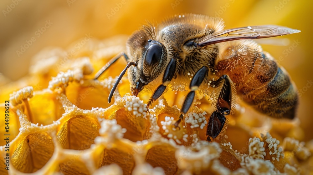 Bee pollen sacs in the style of Nikon D850, macro photography, 32k UHD, National Geographic photo, high detailed, focus stacking Bee pollen sacs in the style of Nikon D850, macro photography, 32k UHD, National Geographic photo, high detailed, focus stacking