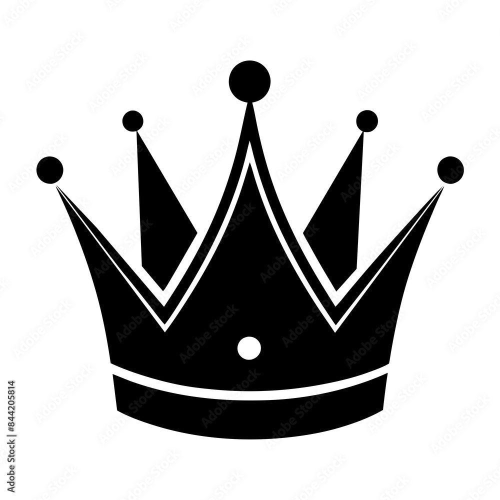 Minimalist crown icon silhouette vector art illustration Minimalist crown icon silhouette vector art illustration