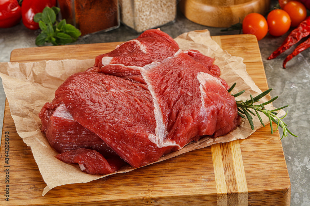 Raw beef meat piece for cooking Raw beef meat piece for cooking
