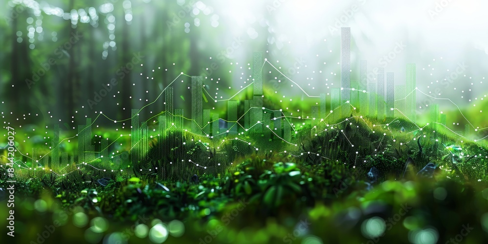 a background image that shows charts and arrows fading in the white background, growing exponentially, flat design, lots of white, empty space, white and green color scheme a background image that shows charts and arrows fading in the white background, growing exponentially, flat design, lots of white, empty space, white and green color scheme