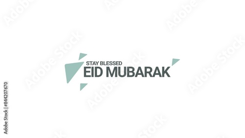 Eid Mubarak or Eid-ul-adha Mubarak coming. Eid mubarak typogrphy animation photo