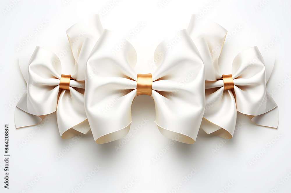 Fashionable hair white pattern Bow design in beautiful color made out of satin fabric on white background. Great hair accessory for girls and women. for funeral. Fashionable hair white pattern Bow design in beautiful color made out of satin fabric on white background. Great hair accessory for girls and women. for funeral.
