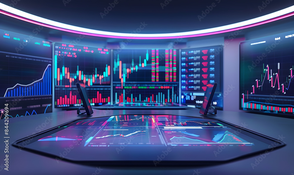 Financial investing, stocks, analysis concept Financial investing, stocks, analysis concept
