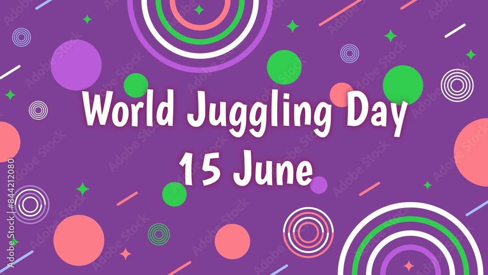 Obraz premium World Juggling Day web banner design illustration 