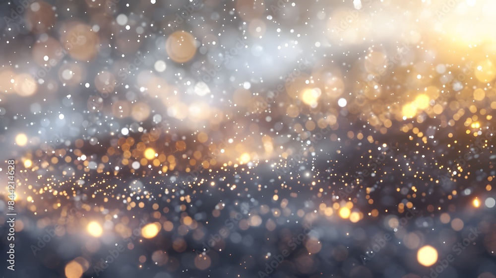 Obraz premium abstract background of glitter vintage lights . silver, gold and white. de-focused.