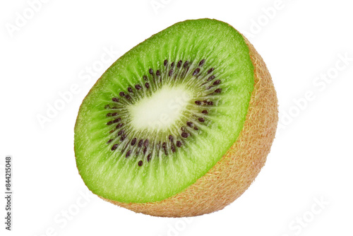Fotografie a cross section of ripe kiwi isolated transparent