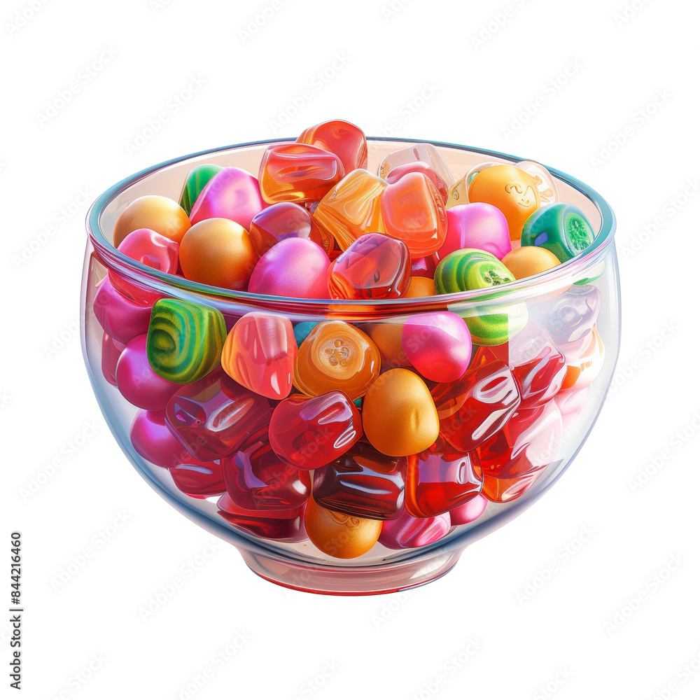 Candy Bowl Set Isolated on Transparent or White Background, PNG Candy Bowl Set Isolated on Transparent or White Background, PNG