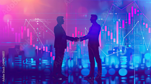 Broker shaking hands with a client