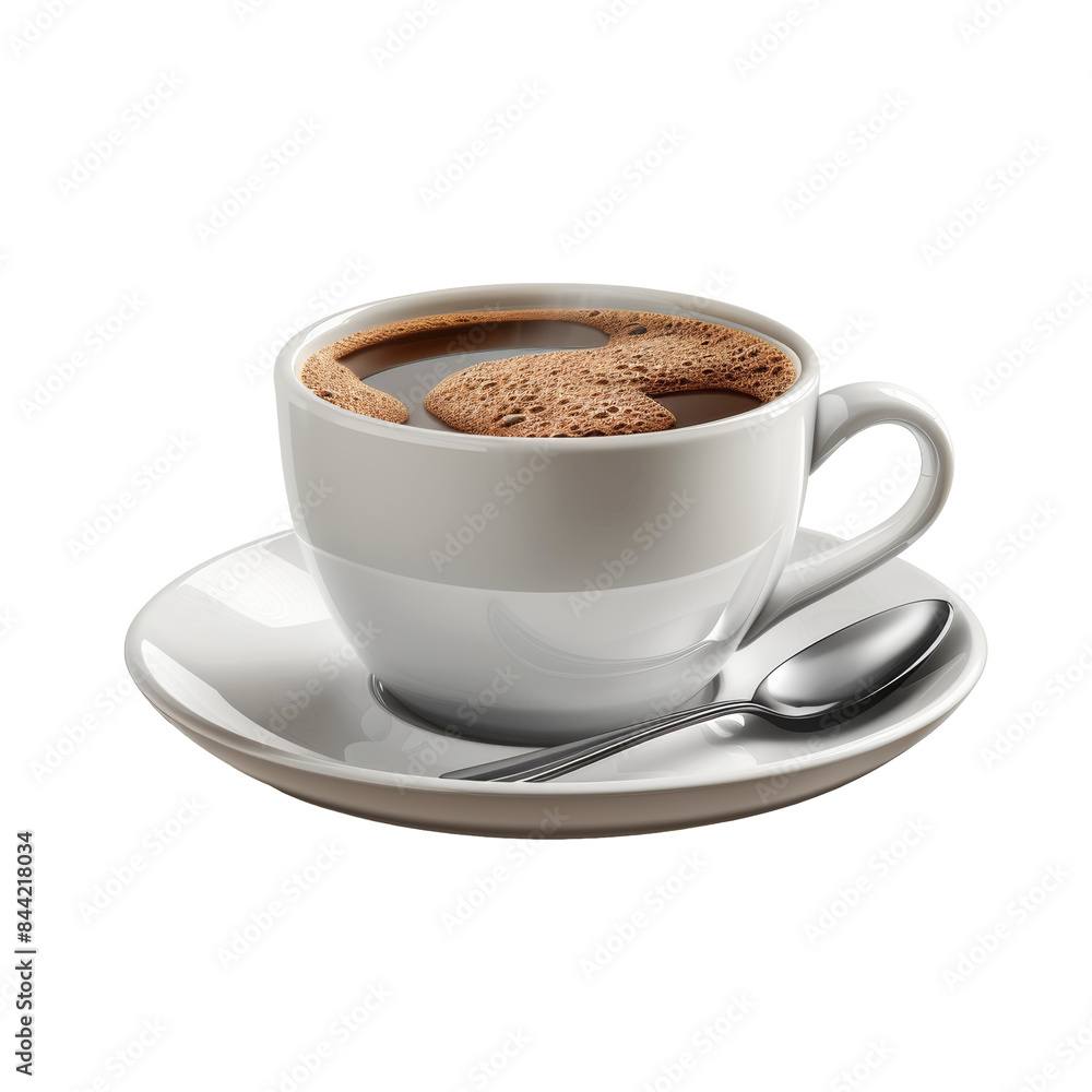 Black Coffee Morning Ritual Isolated on Transparent or White Background, PNG Black Coffee Morning Ritual Isolated on Transparent or White Background, PNG