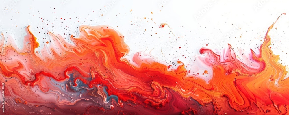 Abstract painting. Red and orange. Abstract painting. Red and orange.