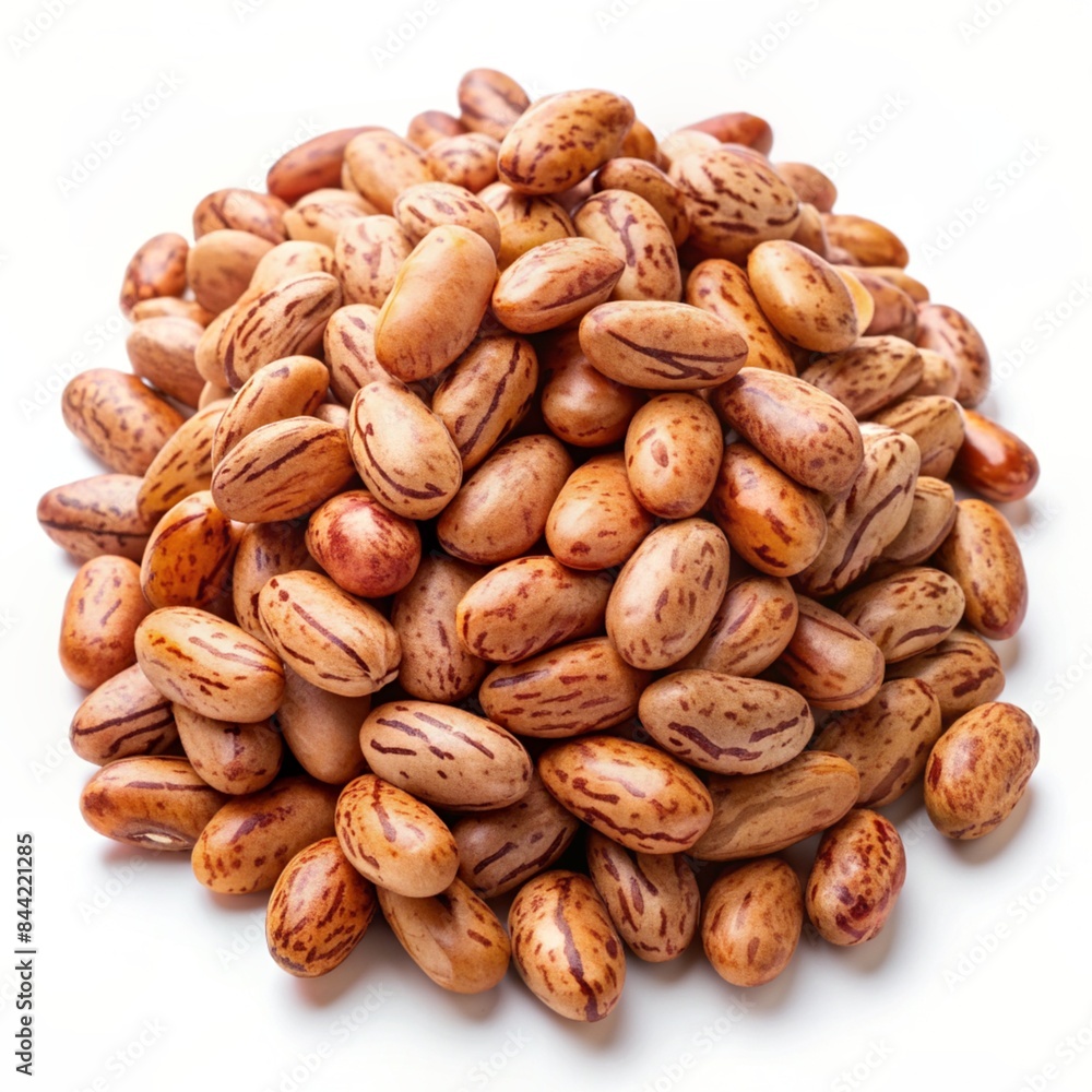 Fresh Pinto Beans Isolated on Clean White Background Fresh Pinto Beans Isolated on Clean White Background