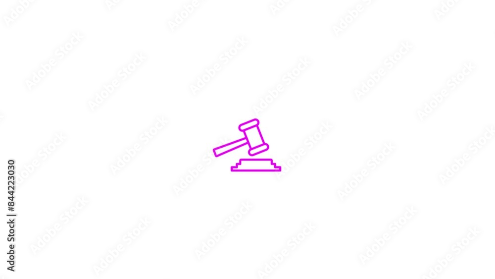 Hammer hitting the judge's wooden gavel, gavel icon animation for Court of Law and Justice. Hammer hitting the judge's wooden gavel, gavel icon animation for Court of Law and Justice.