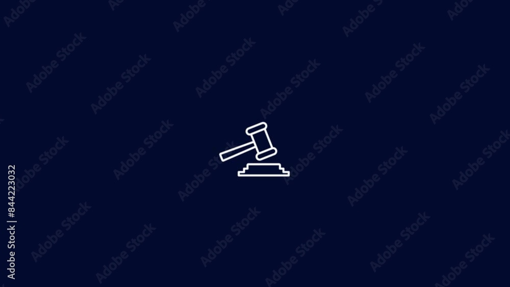 Auction Hammer. Animation Of Hitting The Judge's Wooden Gavel. Auction Hammer. Animation Of Hitting The Judge's Wooden Gavel.