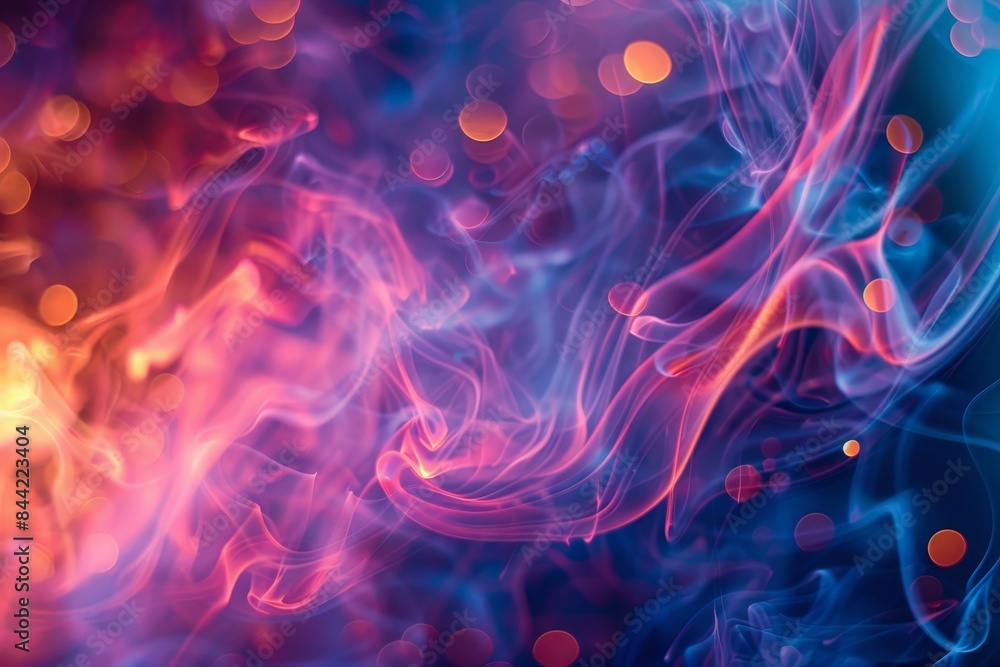 Abstract organic forms combined with smoke and bokeh patterns for artistic visuals Abstract organic forms combined with smoke and bokeh patterns for artistic visuals