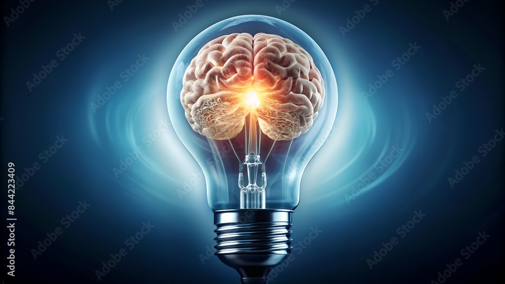 Lightbulb Brain Illustrating the Spark of Innovation Lightbulb Brain Illustrating the Spark of Innovation