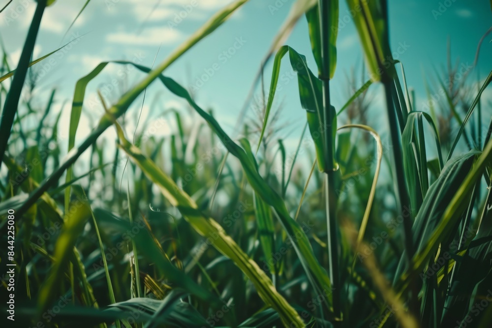 Photo of close up sugar cane fields Photo of close up sugar cane fields